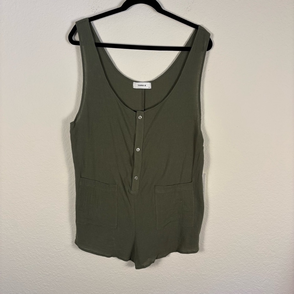 Olive Green Sleeveless Romper NWT
